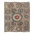 Antique Uzbekistan Suzani Textile With Medallion and Floral Vine Embroidery For Sale