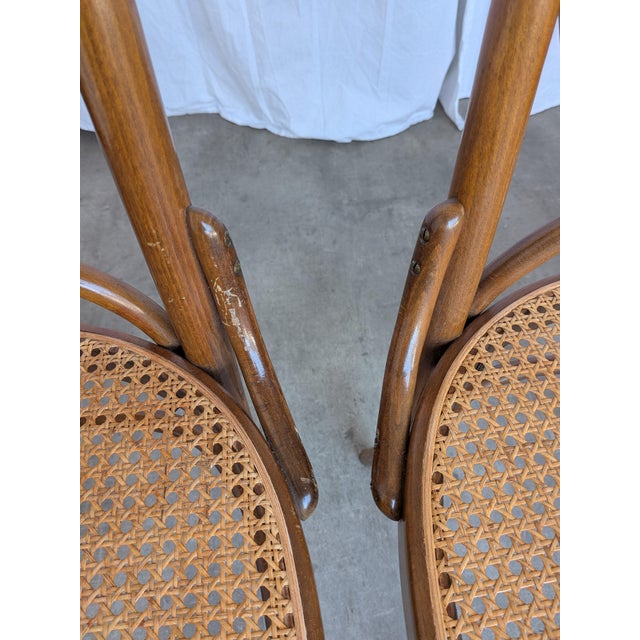 Mid-Century Modern Bentwood Cane Dining Chairs, 1970s, Set of 4 For Sale - Image 17 of 18
