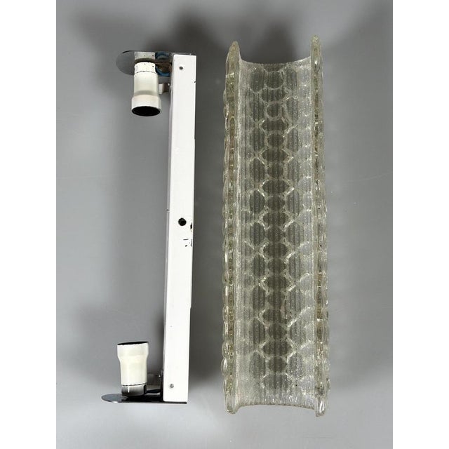 Space Age Wall Light in Ice Glass, 1960s-1970s For Sale - Image 15 of 16