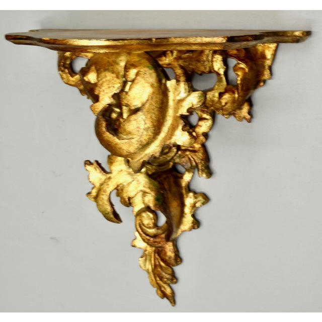 Gold Large Italian Gilt Wall Bracket For Sale - Image 8 of 9