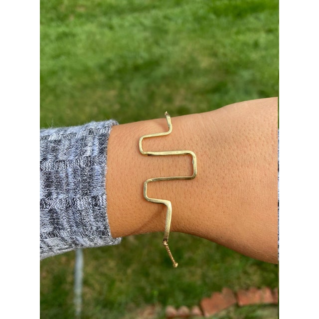The Henlopen: Funky Mid-Century Modern 14 Karat Yellow Gold Bracelet For Sale In Philadelphia - Image 6 of 6