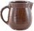 Rustic Farmhouse Ribbed Stoneware Jug For Sale
