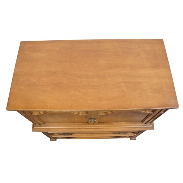 Weiman the Rockwood Collection Solid Cherry Italian Neoclassical 40" Chest on Chest 533-111 For Sale - Image 11 of 15