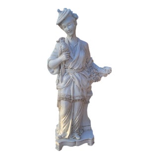 Rare Find Vintage Italian Glazed Terracota Figurine For Sale