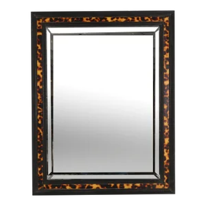 Vintage Faux Tortoiseshell and Ebony Wall Mirror