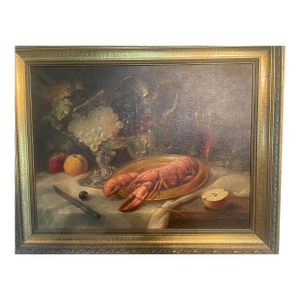 European Art Oil Painting With Lobster