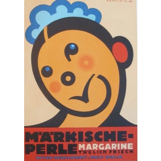 Schulpig Original 1927 Lithographic Mini Poster, Margarine For Sale