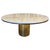 Large Polished Bronze & White Marble Top "Anello" Dining Table by Brueton For Sale In Miami - Image 6 of 16