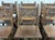 Chairs and Armchairs in Oak and Leather with Gothic Decoration, 1930s, Set of 8 For Sale - Image 6 of 18