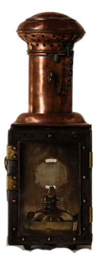 Mid 19th Century French Brass & Black Lantern