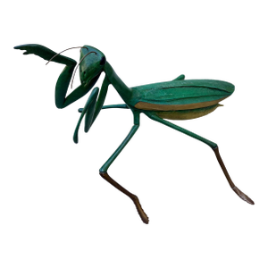 1960’s Japanese Cold Painted Bronze Praying Mantis Sculpture