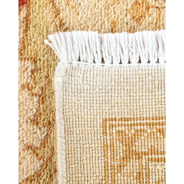 2000 - 2009 Eclectic, One-of-a-Kind Hand-Knotted Area Rug in Ivory, 9' 0" x 12' 3" For Sale - Image 5 of 8