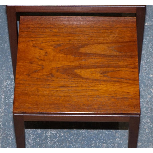 Mid-Centry Danish Teak Nest of Three Tables, 1960s, Set of 3 For Sale - Image 5 of 12