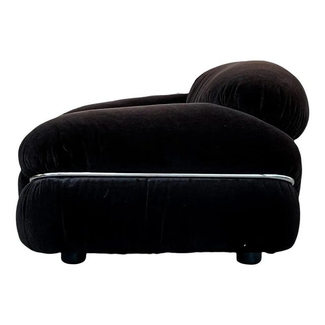 Sesann Lounge Set in Alpaca Velvet by Gianfranco Frattini for Cassina, 1972, Set of 4 For Sale - Image 11 of 12