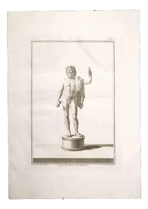 Carlo Nolli, Ancient Roman Statue, Original Etching, 18th-Century