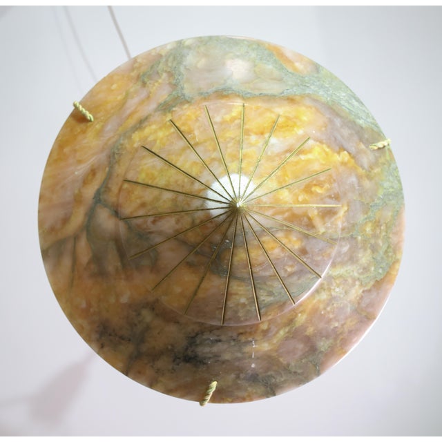 Antique Art Decò Liberty Alabaster Chandelier For Sale - Image 10 of 18