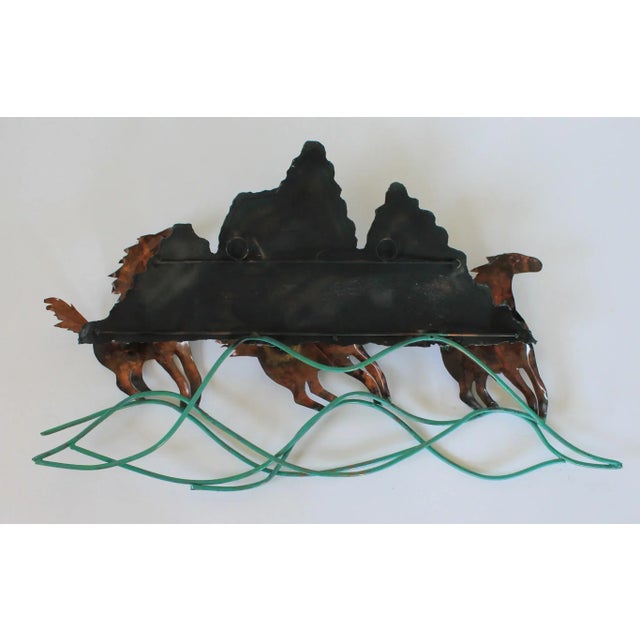 Mid-Century Brutalist Mixed Metal Mustang Sculpture Wall Hanging For Sale - Image 10 of 11