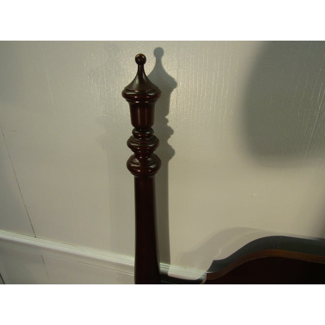 Colonial Furniture Solid Cherry Pair of Twin Size Poster Beds For Sale - Image 10 of 10