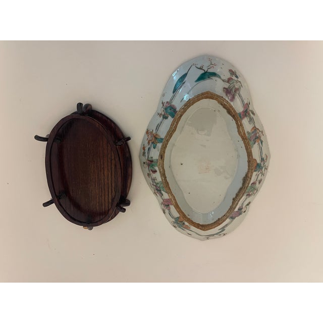 Antique Chinese Scholar's Famille Rose Porcelain Brush Washer, 19th C Qing Dynasty For Sale - Image 10 of 10