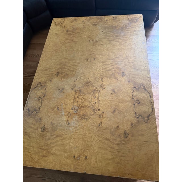 Mid-Century Modern 1970s Attributed to Milo Baughman Mid Century Burlwood Coffee Table For Sale - Image 3 of 7