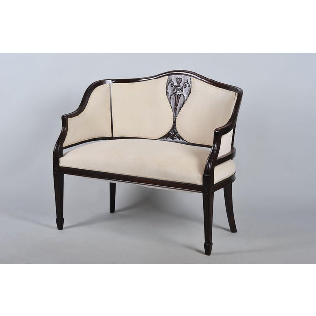 Art Deco Sofa in Walnut and Beech, 1920s For Sale - Image 11 of 11