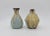Ceramic Two Desvres Fourmaintraux Blue Crystalline Faience Vases For Sale - Image 7 of 12