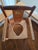 Sweet vintage wooden child's potty chair featuring an adorable original kitten and puppy decal on the backrest. The...