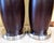 Wood Pair of Contemporary Espresso Wood Hourglass Lamps With Brushed Nickel Accents and Linen Shades For Sale - Image 7 of 18
