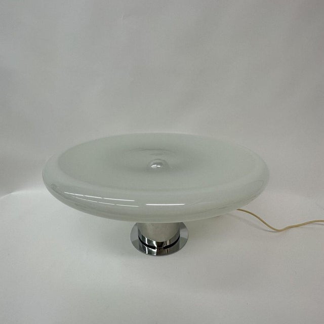 Large Italian UFO Glass Table Lamp, 1970s For Sale - Image 16 of 18