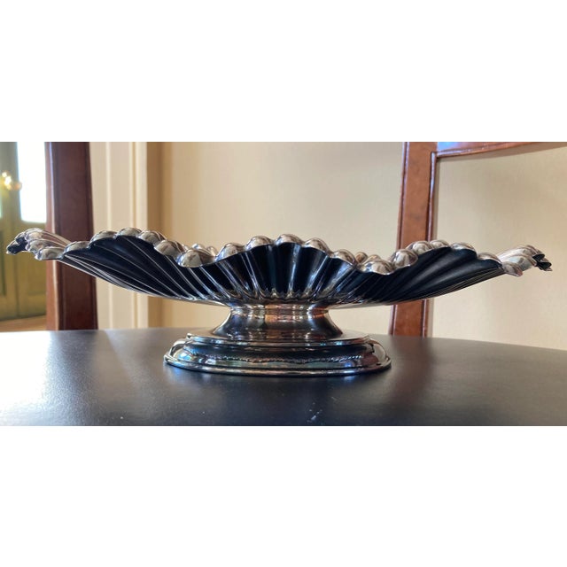 Art Deco 1920s Mappin & Webb Sterling Silver Footed Platter For Sale - Image 3 of 7