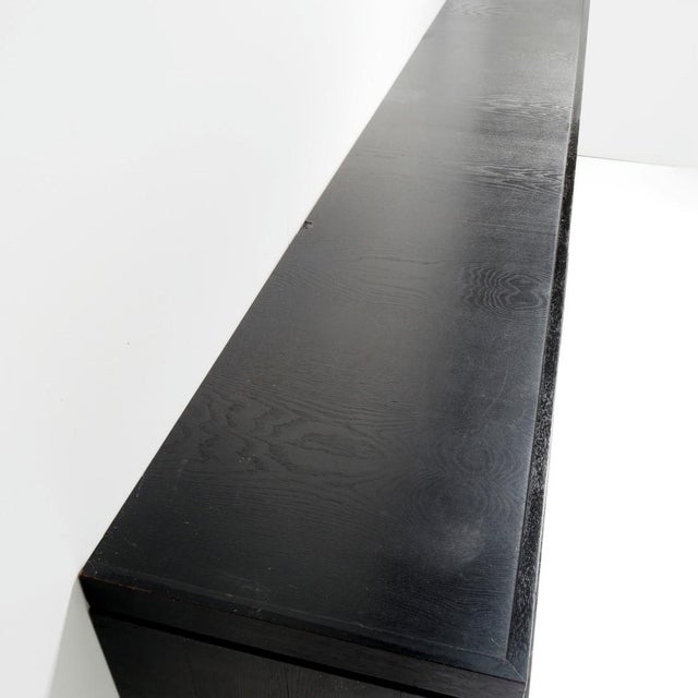Wood Very Large Brutalist Black Sideboard, Belgium, 1960s For Sale - Image 7 of 12