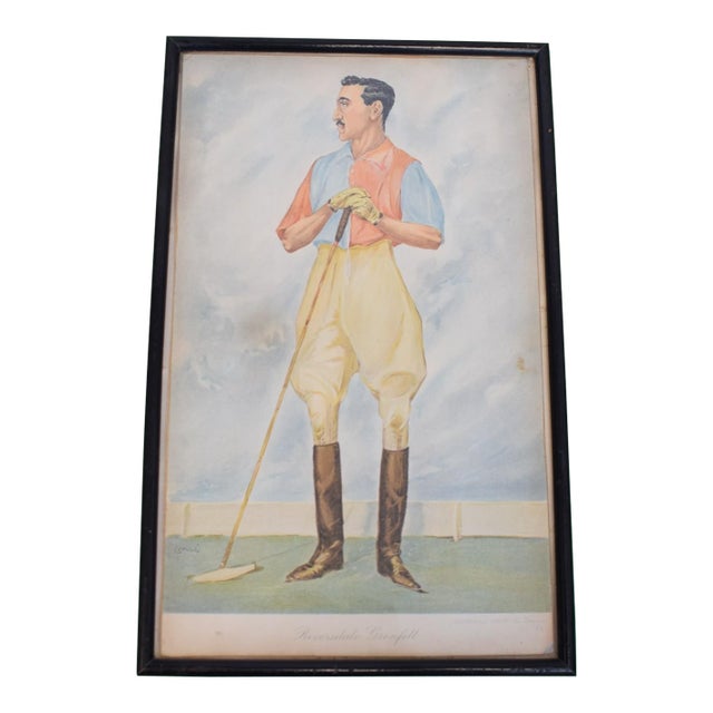 1910s Polo Player ‘Riversdale Grenfell’ (1880-1914) by “Emu” (William Dyson 1880-1938) Reproduction For Sale