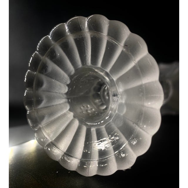 White Crystal Griffon Candlestick from Val Saint Lambert, Belgium, 1920s For Sale - Image 8 of 12