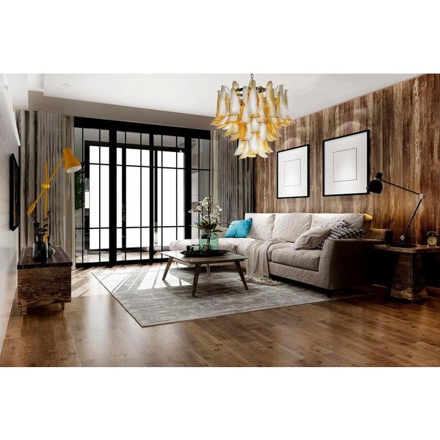 1990s Italian Caramello Petal Chandelier in Murano Glass, 1995 For Sale - Image 5 of 18