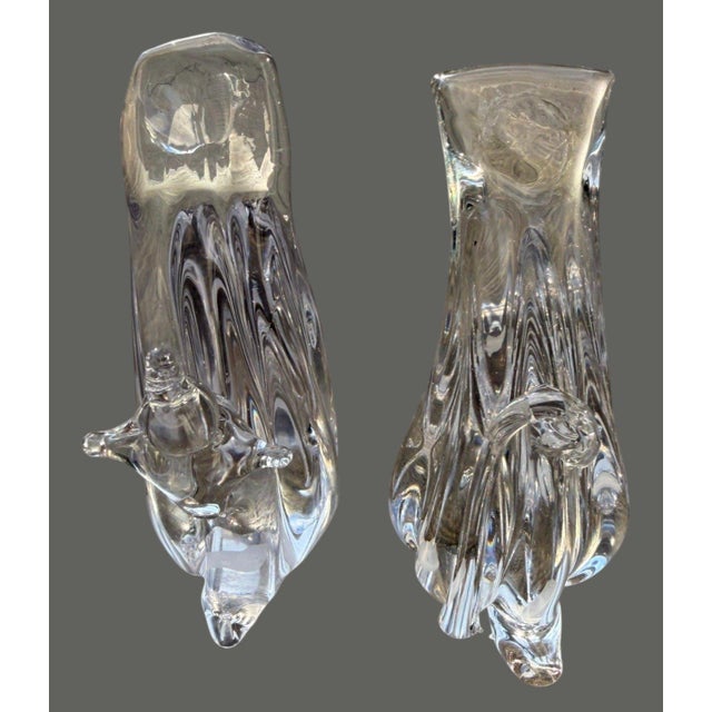 Glass Vintage Christmas 1988 Enesco Accents Clear Art Glass Nativity 10-Pc Set For Sale - Image 7 of 13