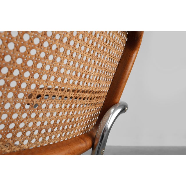 Bauhaus Armchair in tubular Steel, Wood and Rattan, 1920 For Sale - Image 13 of 18
