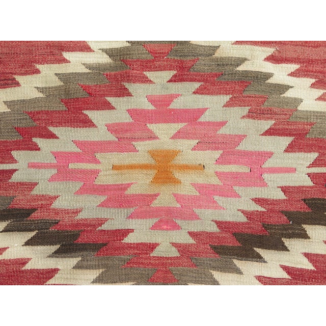 Textile Mid 20th Century 60s Turkish Rugs for Living Room Kilim Area Rug For Sale - Image 7 of 11
