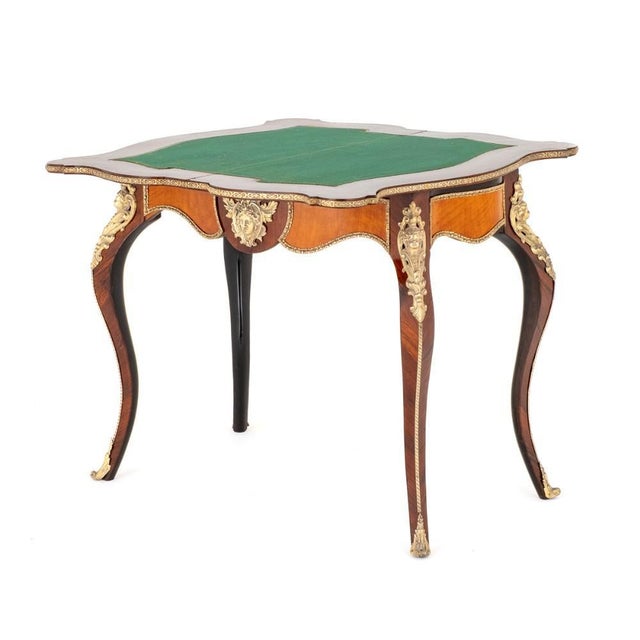 Empire French Card Table, 1860s For Sale - Image 11 of 14