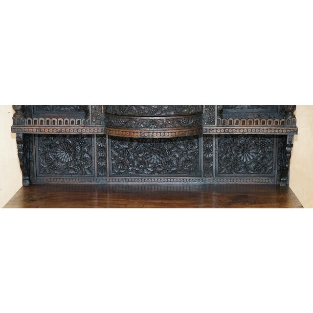 Ornately Hand Carved Burmese Temple Cabinet, 1860s For Sale - Image 10 of 18