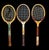 Vintage Wooden Tennis Rackets Wall Display Set. Set of 6. Spaulding, Wilson, Etc For Sale - Image 4 of 7