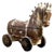 Vintage Washed Wood Trojan Horse Box For Sale