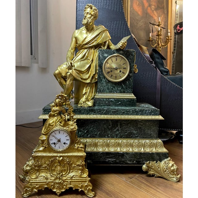 Honoré Pons 19th Century Monumental Sized French Empire Mantel Clock For Sale - Image 13 of 13