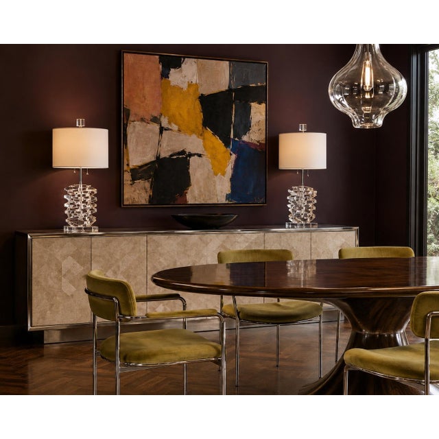 Signed Sculptural Stacked Lucite Table Lamps, Intentional Asymmetrical Pair, 1970s For Sale - Image 12 of 12
