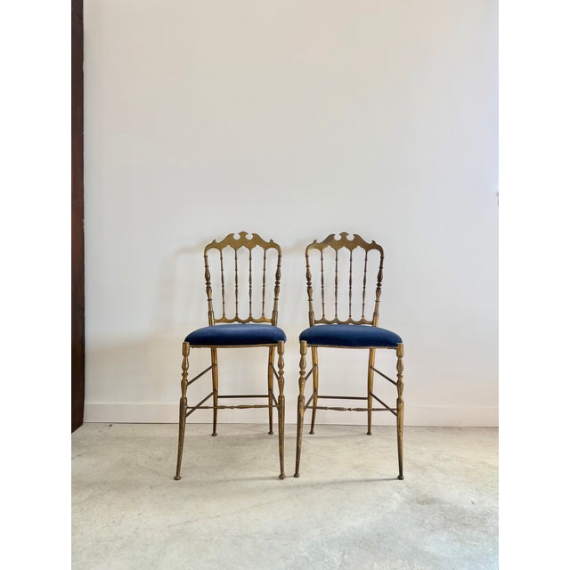 Brass Chiavari Chairs, Italy, 1960s, Fratelli Levaggi/Guiseppe Gaetano Descalzi For Sale - Image 14 of 17