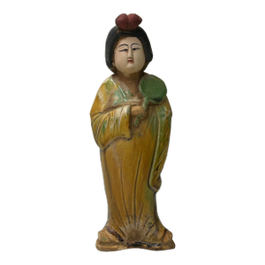 Small Chinese Oriental Ceramic Tong Style Lady Figure Display Art