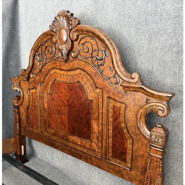 Early 21st Century Michael Amini Windsor Court King Size Bed Frame For Sale - Image 5 of 17