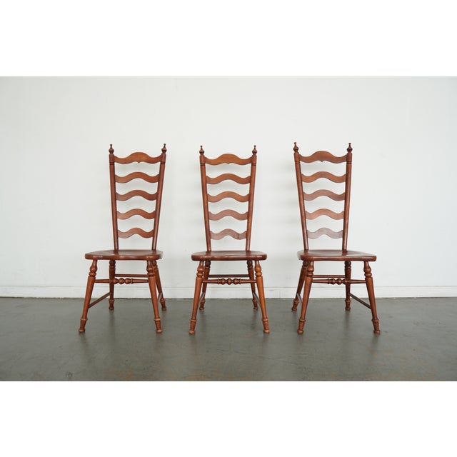 Vintage Tell City Early American Ladderback Dining Chairs (Set of 6) For Sale - Image 9 of 18