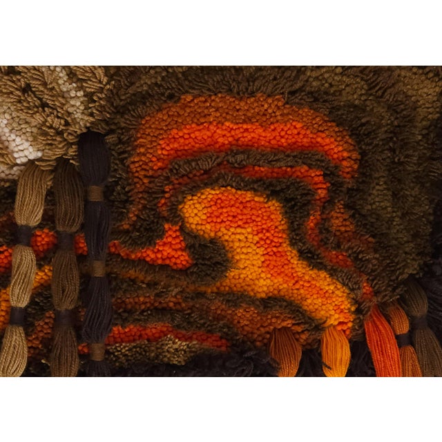 Mid-Century Modern Mid-Century German Wool Wall Tapestry, 1970s For Sale - Image 3 of 6
