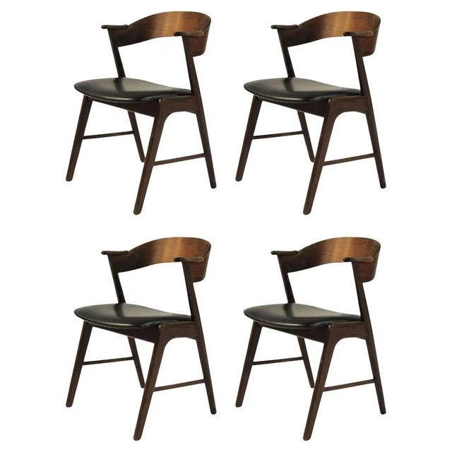 Restored Rosewood Dining Chairs with Upholstery, 1960s, Set of 4 For Sale - Image 11 of 11