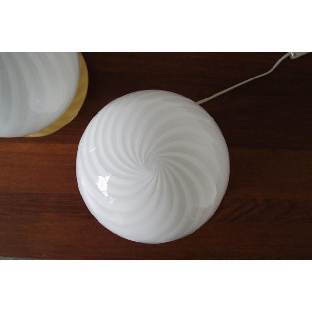 Paolo Venini Italian Ball Table Lamps, Set of 2 For Sale - Image 4 of 6